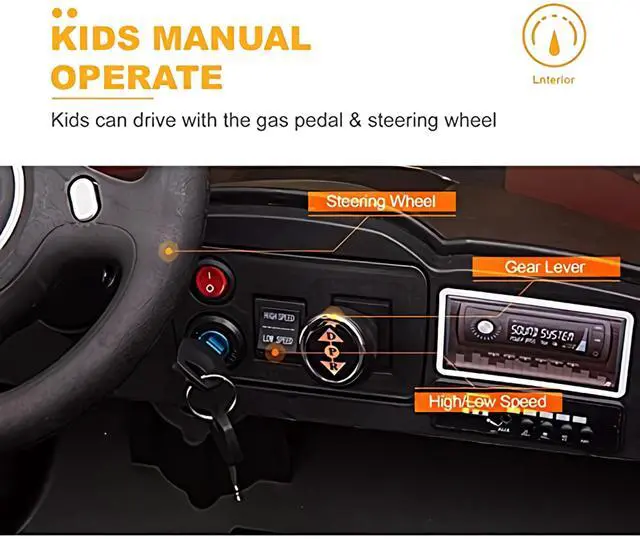 Alt view image 4 of 4 - Toytexx Inc 12V 2-Seat Kids Racing Slingshot Ride-On Car, Seat Belts, LED, MP3, Remote