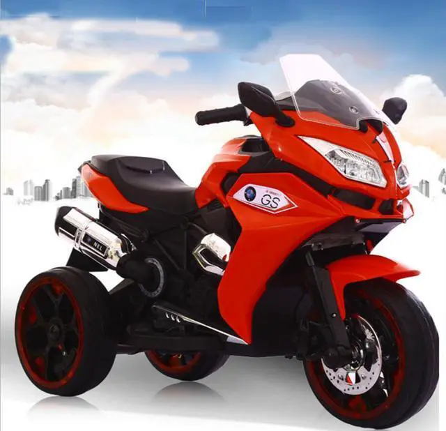 Alt view image 2 of 6 - Toytexx Inc Kids Electric Ride On Motorbike A2  LED Headlights, Music, Training Wheels  6V Battery Powered Motorcycle Toy (Ages 3+)