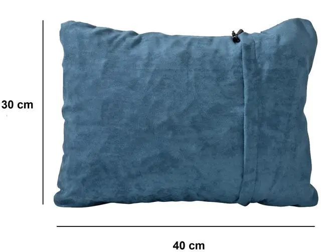 Alt view image 2 of 2 - Toytexx Inc Compressible Foam Travel Pillow (40x30 cm) for Camping, Airplane, Road Trips - Denim Blue