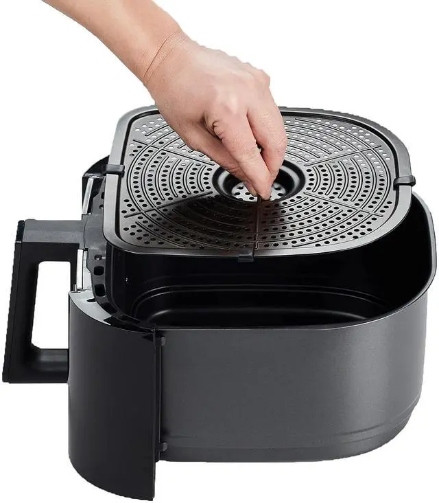 Alt view image 5 of 6 - Toytexx Inc 7Qt XL Air Fryer with Dehydrator  1700W, 3 Racks, Touchscreen, Preheat & Broil (Copper)