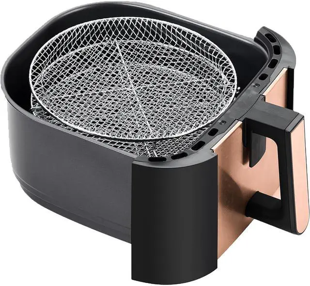 Alt view image 6 of 6 - Toytexx Inc 7Qt XL Air Fryer with Dehydrator  1700W, 3 Racks, Touchscreen, Preheat & Broil (Copper)