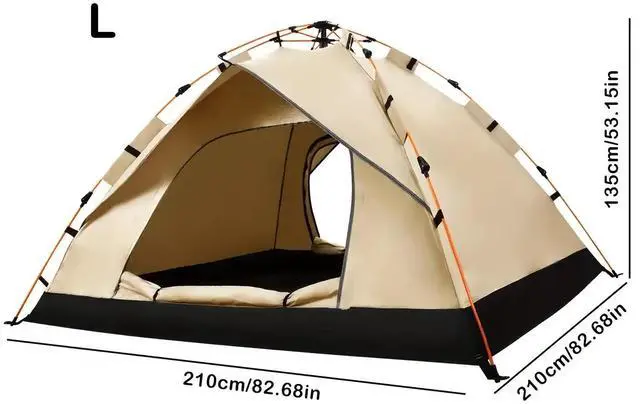 Alt view image 2 of 5 - Toytexx Inc Pop-Up Camping Tent - Lightweight Waterproof 2-4 Person Outdoor Tent with Carry Bag, Easy Setup, 210×210×135 cm