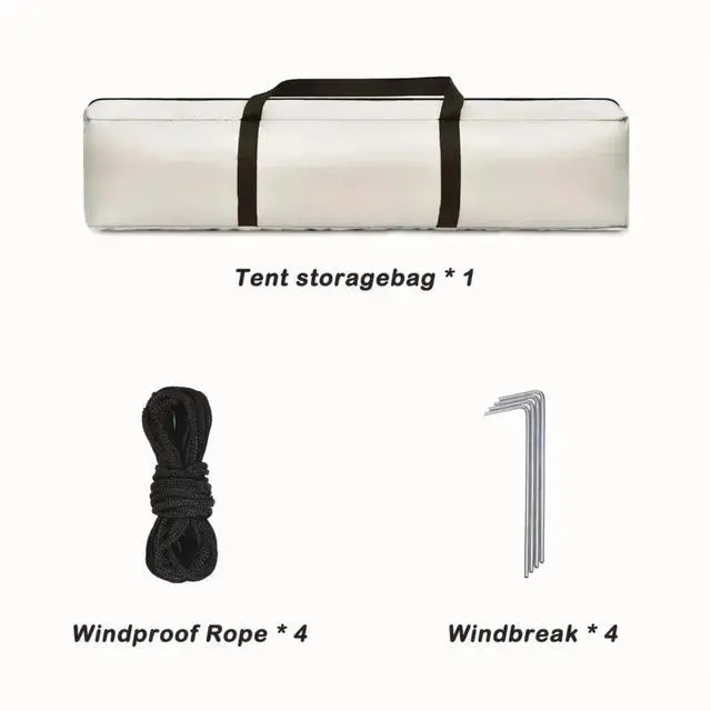 Alt view image 5 of 5 - Toytexx Inc Pop-Up Camping Tent - Lightweight Waterproof 2-4 Person Outdoor Tent with Carry Bag, Easy Setup, 210×210×135 cm