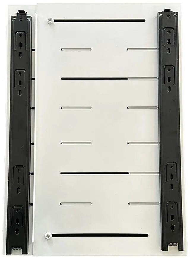 Alt view image 4 of 6 - Toytexx Inc Expandable Pull-Out Cabinet Organizer - Heavy-Duty Sliding Shelf with Adjustable Width (12 - 18"), Ball-Bearing Rails & Metal Storage Tray for Kitchen, Bathroom & Pantry - White