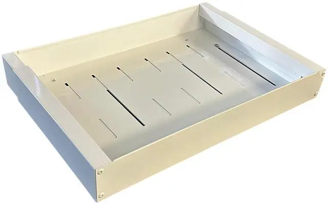 Alt view image 5 of 6 - Toytexx Inc Expandable Pull-Out Cabinet Organizer - Heavy-Duty Sliding Shelf with Adjustable Width (12 - 18"), Ball-Bearing Rails & Metal Storage Tray for Kitchen, Bathroom & Pantry - White