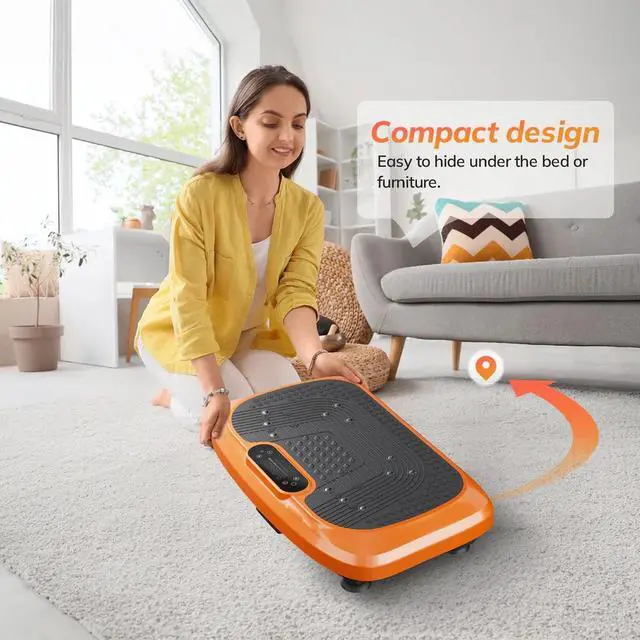 Alt view image 2 of 7 - Toytexx Inc Vibration Plate Exercise Machine for Home | Whole-Body Workout Platform with Remote Control & Resistance Bands, 1- 20 Speed Levels, LED Display, Quiet Motor, Anti-Slip Surface, 330 lbs