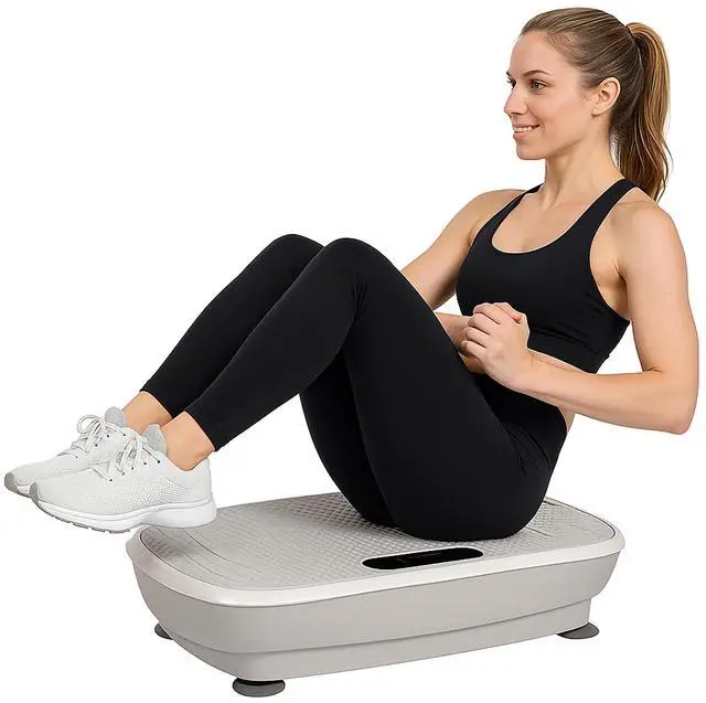 Alt view image 3 of 7 - Toytexx Inc Vibration Plate Exercise Machine for Home - Whole Body Workout Platform with Remote Control & Resistance Bands, 3 Training Modes, Quiet Motor for Weight Loss & Muscle Toning