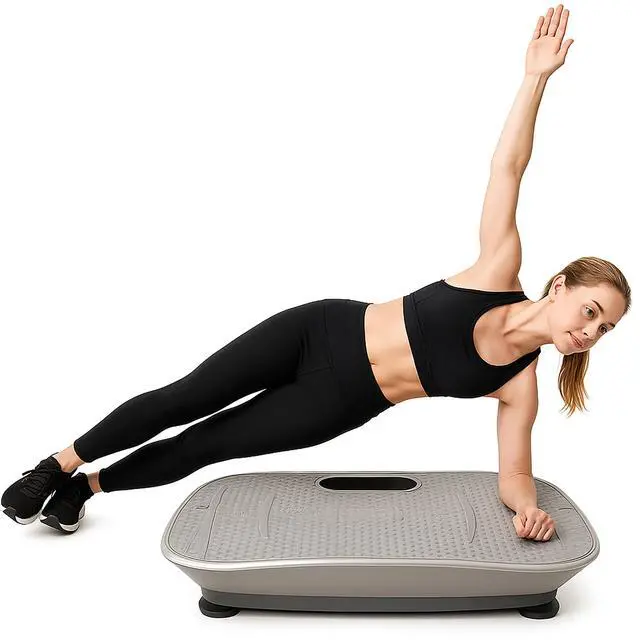 Alt view image 2 of 7 - Toytexx Inc Vibration Plate Exercise Machine for Home - Whole Body Workout Platform with Remote Control & Resistance Bands, 3 Training Modes, Quiet Motor for Weight Loss & Muscle Toning