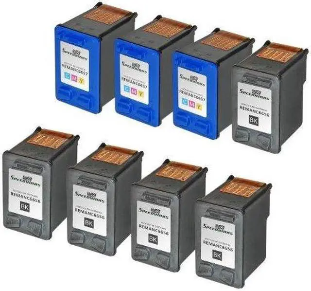 Alt view image 6 of 6 - SPEEDYINKS Remanufactured Ink Cartridge Replacement for HP 56 and HP 57 (5 Black, 3 Color, 8-Pack) Compatible with HP PSC 1312 1315 1317 1318 1340 1350 1355 2100 210