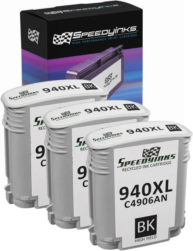 Main image of Speedy Inks Remanufactured Ink Cartridge Replacement for HP 940XL High-Yield (Black, 3-Pack)