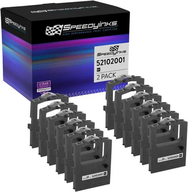 Alt view image 5 of 5 - Speedy Inks - Compatible Okidata 52102001 (12PK) Black Printer Ribbon Cartridges for use in Okidata Microline 120, 172, 180, 182 Plus, 182 Turbo, 183, 184 Turbo, 186, 192, 192 Plus, 193, 194, 195
