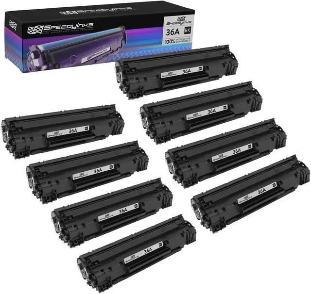 Alt view image 8 of 10 - Speedy Inks - 8 Pack Compatible HP 36A CB436A Black Toner for use in LaserJet M1522n MFP, LaserJet M1522nf MFP, LaserJet P1505, & LaserJet P1505n