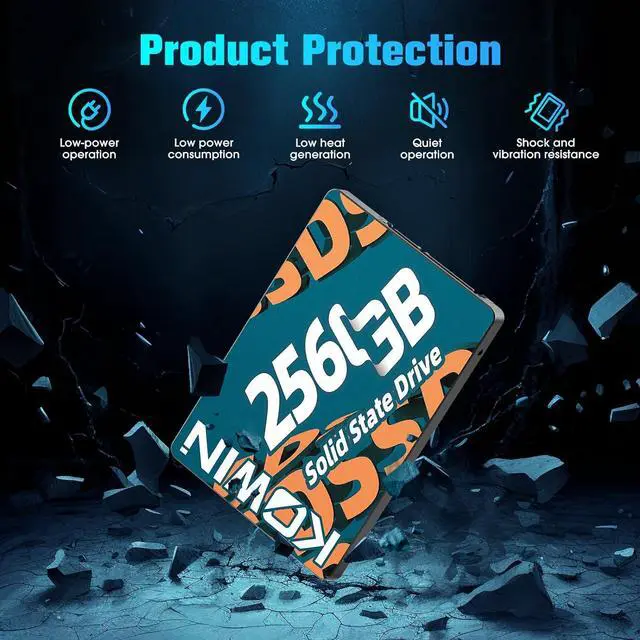 Alt view image 6 of 7 - KOWIN CAS100 2.5' SATA 6Gb/s SSD 256GB, R/W up to 510/510MB/s,SATA3.0 interface desktop/laptop universal computer hard drive high-speed SATA6Gb/s built-in solid state drive 256GB