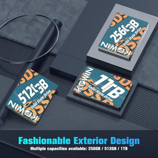 Alt view image 7 of 7 - KOWIN CAS100 2.5' SATA 6Gb/s SSD 256GB, R/W up to 510/510MB/s,SATA3.0 interface desktop/laptop universal computer hard drive high-speed SATA6Gb/s built-in solid state drive 256GB