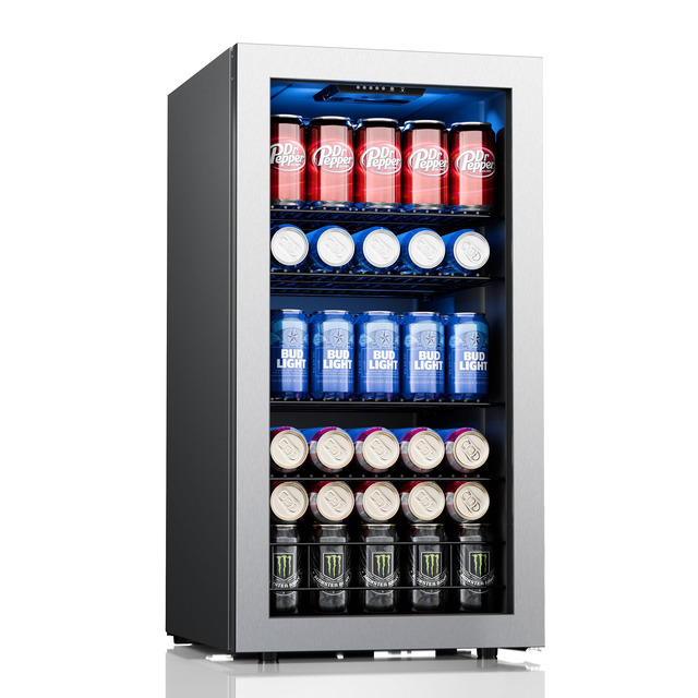 Ca'Lefort 24" Beverage Refrigerator – 5.65 Cu Ft, Stainless Steel & Glass – CLF-BS24