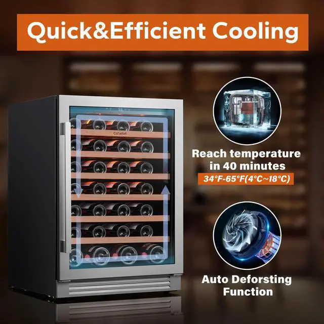 Alt view image 6 of 7 - Ca'Lefort 160L Compressor Wine Cooler and Refrigerator  The Premier Choice for Elegant and Efficient Storage of Your Wine and Beverage Collection