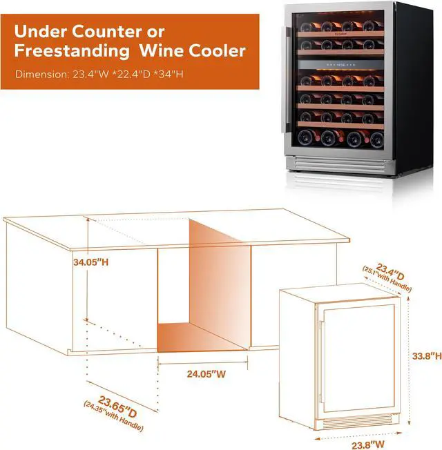 Alt view image 5 of 7 - Ca'Lefort 160L Compressor Wine Cooler and Beverage Refrigerator Your Ultimate Solution for Stylish and Efficient Wine and Beverage Storage