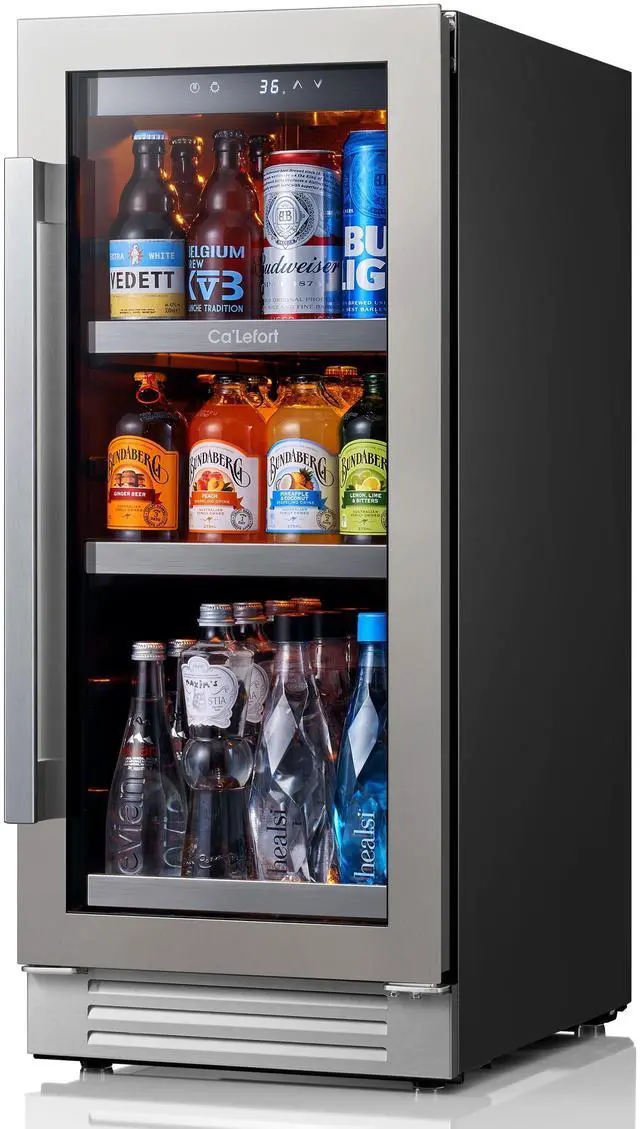 Main image of Ca'Lefort Energy-Efficient Wine Fridge - R600a Eco Cooling & Stainless Steel Door Auto Defrost & Temperature Locking | 85L for Family Gatherings/Small Bars