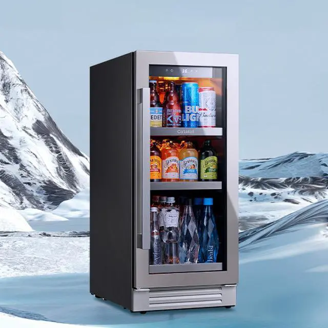 Alt view image 6 of 7 - Ca'Lefort Whisper-Quiet Wine Refrigerator - 34-54°F Dual-Zone Cooling 85L Storage & Freestanding Design | Perfect for Home/Bar