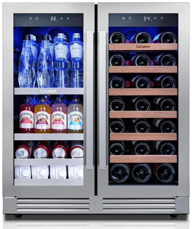 Main image of Ca'Lefort Energy-Efficient Wine Fridge - R600a Compressor & ETL-Certified Cooling Dual Evaporators + Auto Defrost | 33-Bottle & Beverage Storage for Large Collections/Entertainment