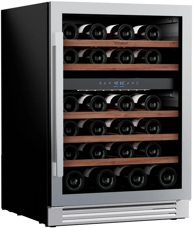 Main image of Ca'lefort 24 Inch Wine Fridge&Cooler Dual Zone 40°F-65°F Hold 46 Bottles,Freestanding or Built-in,5.65 Cu.ft For Home/Bar/Kitchen