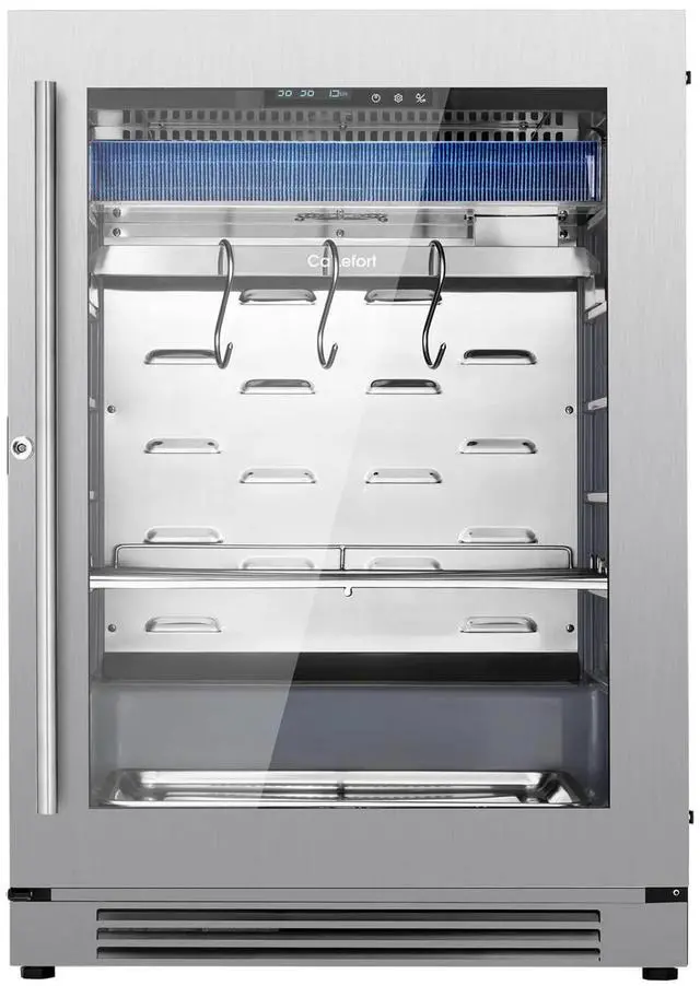 Alt view image 2 of 7 - Ca'Lefort Dry Age Fridge for Steaks, Dry Aging Fridge for Meat, Ribeye, Lamb & Ham, Holds 209 LBS, Built in/Freestanding Dry Ager Refrigerator Dual-Layer LOW-E Glass for Kitchen/Restaurant Beef Aging