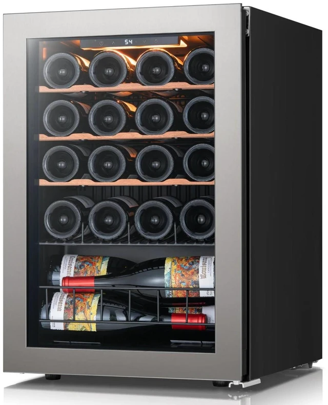 Main image of Ca'Lefort 20 Bottle Wine Cooler Refrigerator, 2.2 cu.ft Mini Wine Cellar Wine Fridge with Double-Pane Glass Door, Adjustable Shelves, 37-65°F Digital Temperature Control, Freestanding or Under Counter
