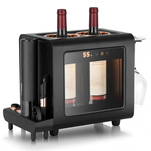 Main image of Ca'Lefort Electric Wine Chiller Double Bottle - 46-64°F 24H Iceless Portable Wine Cooler for 750ml Wine/Red/Champagne, Multi-Scene for Kitchen/Home Bar/RV/Countertop, Gift for Vino Lover