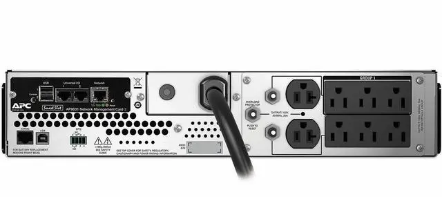 Alt view image 2 of 2 - APC Smart-UPS, Line Interactive, 2200VA, Rackmount 2U, 120V, 6x NEMA 5-15R+2x NEMA 5-20R outlets, Network Card, AVR, LCD