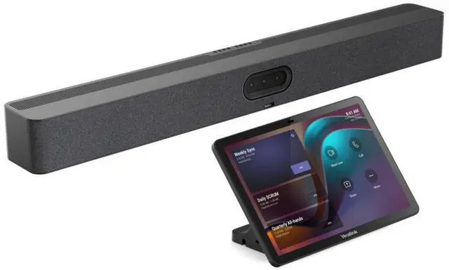 Main image of Yealink A50-031 Video Conferencing Collaboration Bar for medium to large rooms; A50 all-in-one Collaboration bar with CTP25 touch console, Desktop stand and cables