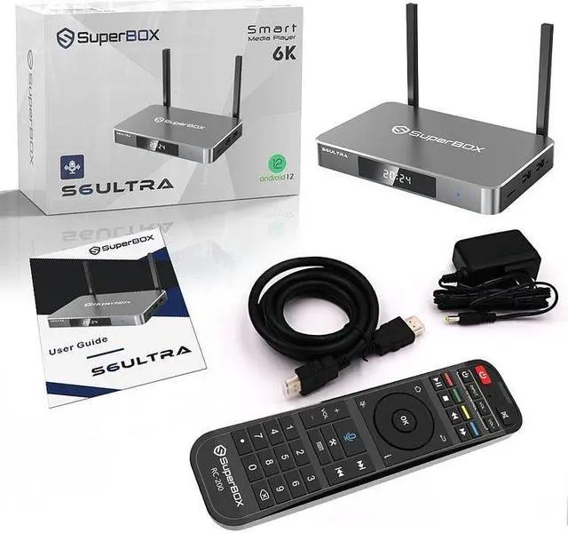 Alt view image 6 of 18 - (Latest) 2025 S6 ULTRA Smart TV Box Android 12, 4GB RAM, 128GB Storage, 6K HD, Built-in Voice Control, Android Box, Versatile Streaming Media Player, Free Channels with Zero Subscription Fees