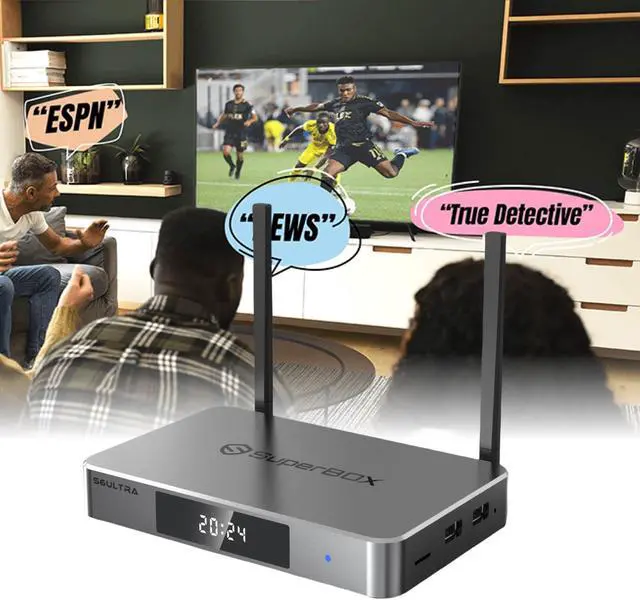 Main image of (Latest) 2025 S6 ULTRA Smart TV Box Android 12, 4GB RAM, 128GB Storage, 6K HD, Built-in Voice Control, Android Box, Versatile Streaming Media Player, Free Channels with Zero Subscription Fees