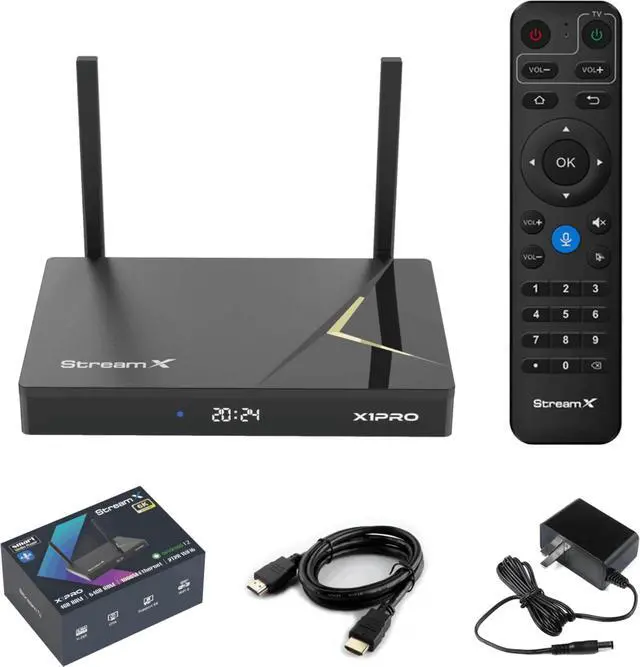Alt view image 6 of 7 - Superbox StreamX Portable Smart TV Box with Android 12.0, Voice Command, 6K HD, Dual Band Wi-Fi, and Bluetooth Remote HDMI Cable, Voice Remote, 4GB RAM, 64GB Storage