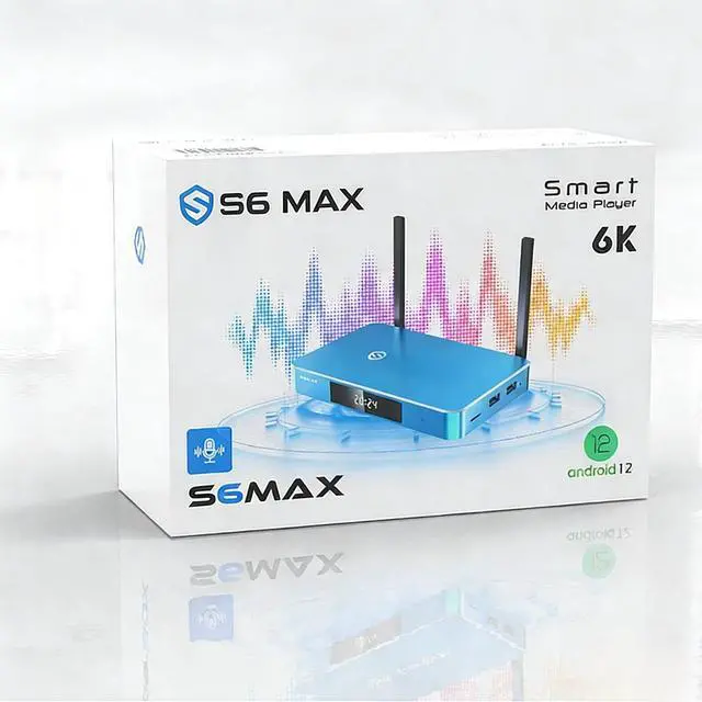 Alt view image 4 of 6 - S6 MAX Wireless Set Top Box Streaming Media Player USB 3.0 and 2.0 port High Power AC2600 Wi-Fi7 Router with MU-MIMO