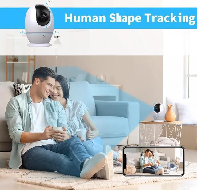 Alt view image 4 of 7 - inLifeCam  Tuya Smart APP 3.0MP Indoor WIFI PTZ Camera One Key Calling Pan Tilt Smart IP Camera