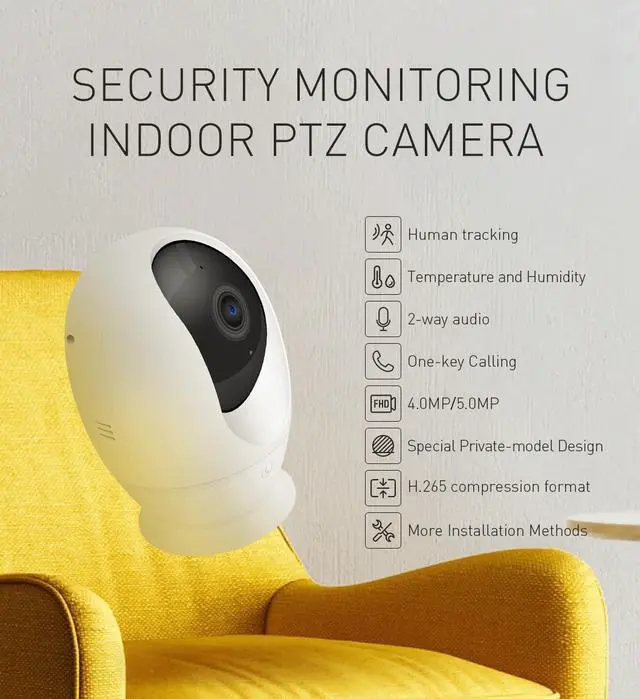 Alt view image 6 of 7 - inLifeCam  Tuya Smart APP 3.0MP Indoor WIFI PTZ Camera One Key Calling Pan Tilt Smart IP Camera