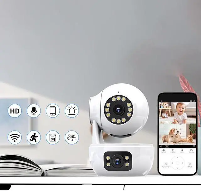 Alt view image 5 of 5 - inLifeCam 3.0MP Tuya Smart APP Indor Pan Tilt PTZ Dual Lens WIFI Smart IP Camera Mini Privacy mode