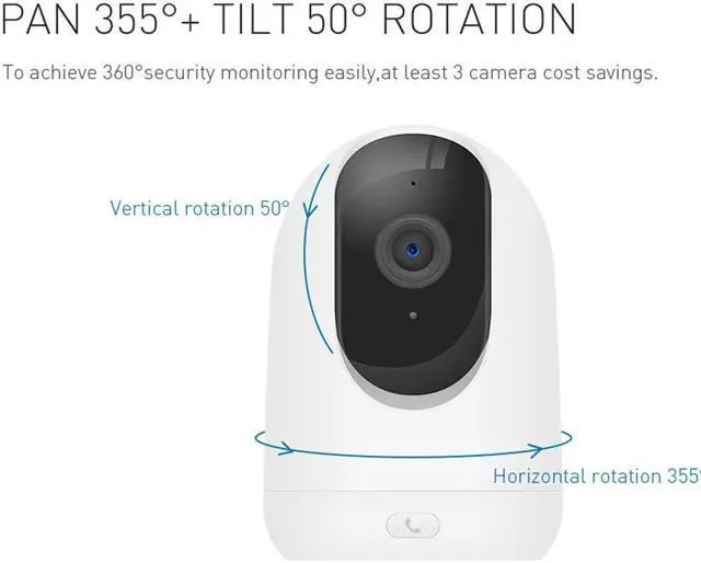 Alt view image 3 of 7 - inLifeCam Tuya Smart APP 3.0MP Indoor Mini Smart Pan Tilt PTZ  WIFI IP Camera One Key Calling