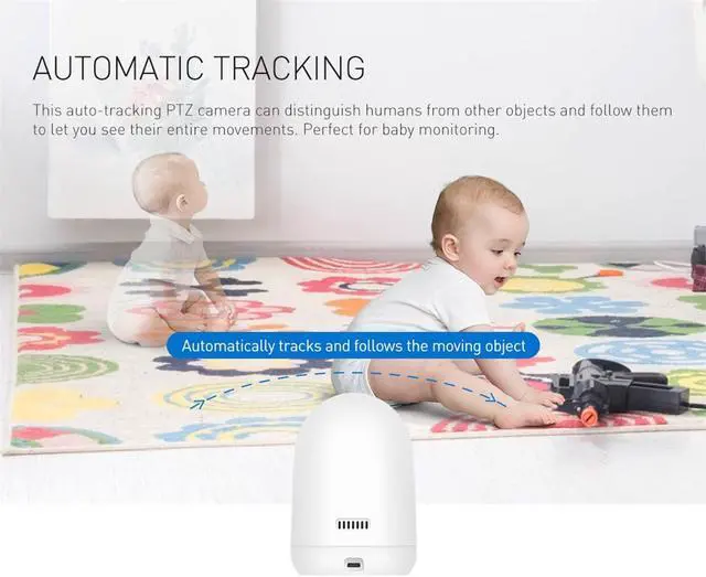 Alt view image 4 of 7 - inLifeCam Tuya Smart APP 3.0MP Indoor Mini Smart Pan Tilt PTZ  WIFI IP Camera One Key Calling