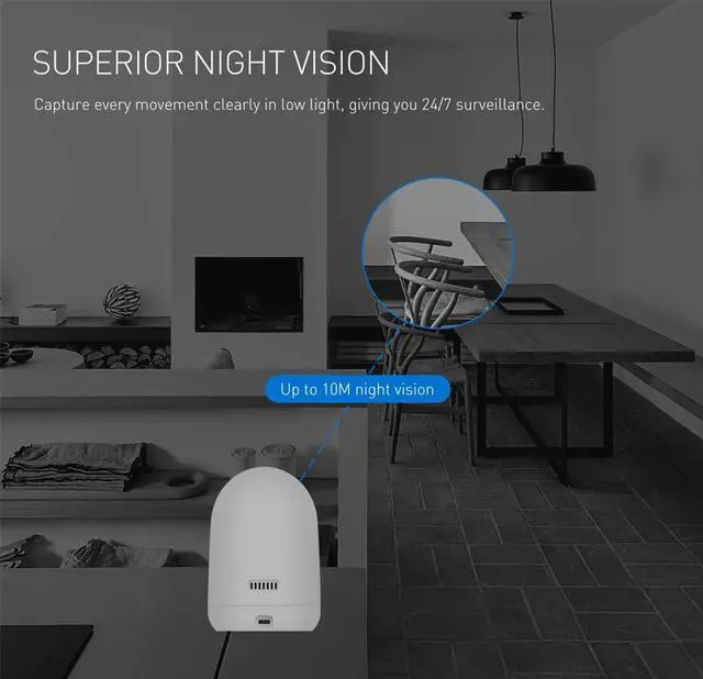 Alt view image 6 of 7 - inLifeCam Tuya Smart APP 3.0MP Indoor Mini Smart Pan Tilt PTZ  WIFI IP Camera One Key Calling