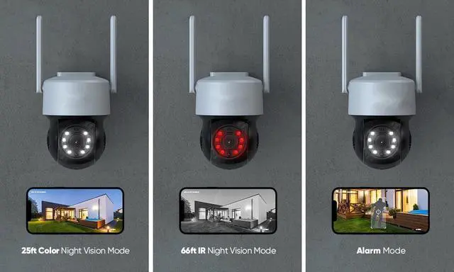 Alt view image 4 of 7 - inLifeCam 3.0MP Tuya Smart APP Outdoor WIFI Pan Tilt Mini PTZ IP Camera