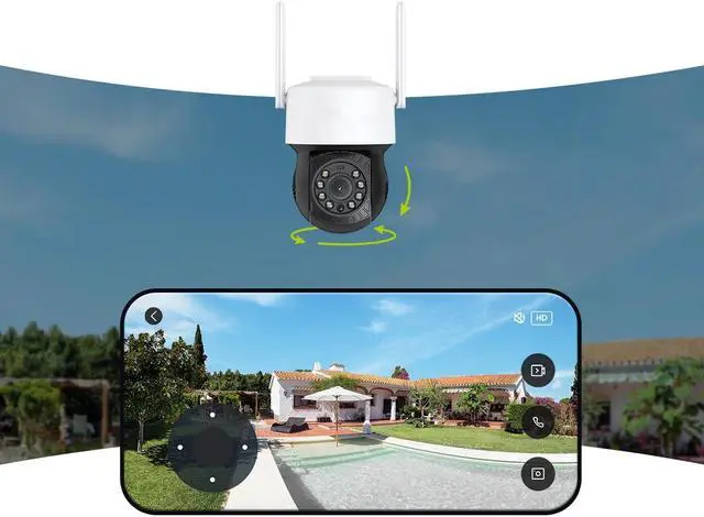 Alt view image 5 of 7 - inLifeCam 3.0MP Tuya Smart APP Outdoor WIFI Pan Tilt Mini PTZ IP Camera