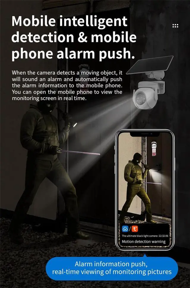 Alt view image 4 of 7 - inLifeCam Tuya Smart APP Outdoor Battery Solar Panels 4G Version CCTV Camera Security Surveillance System Full Color Night 3.0MP