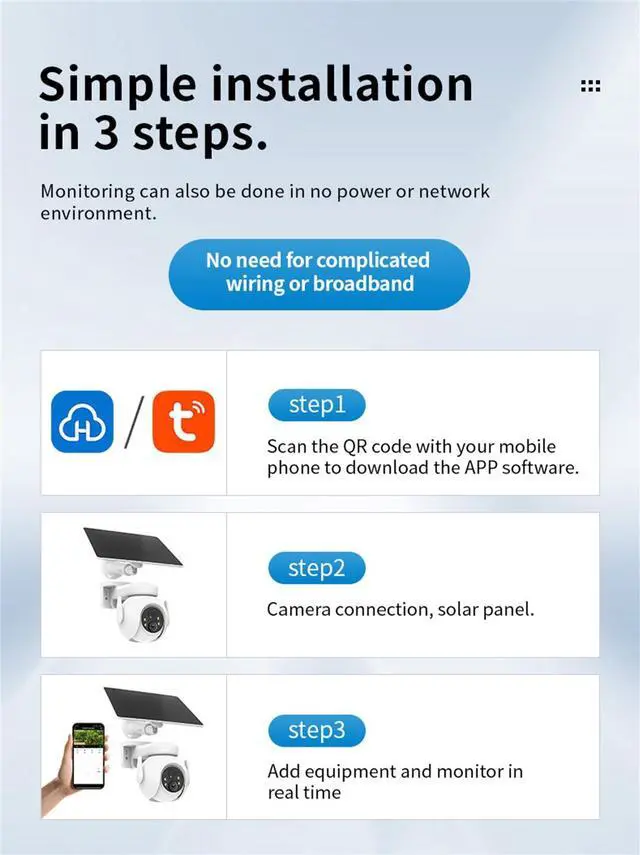 Alt view image 7 of 7 - inLifeCam Tuya Smart APP Outdoor Battery Solar Panels 4G Version CCTV Camera Security Surveillance System Full Color Night 3.0MP