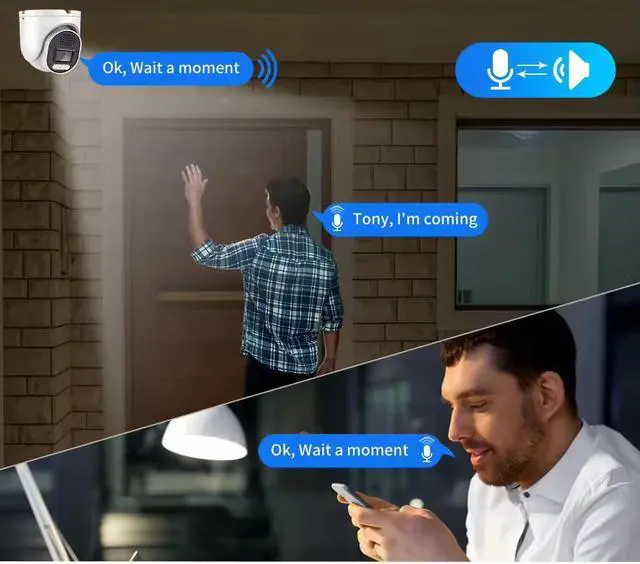 Alt view image 5 of 7 - inLifeCam Tuya Smart APP 5.0MP Dome POE AI IP Camera Two Way Audio Support ONVIF Metal