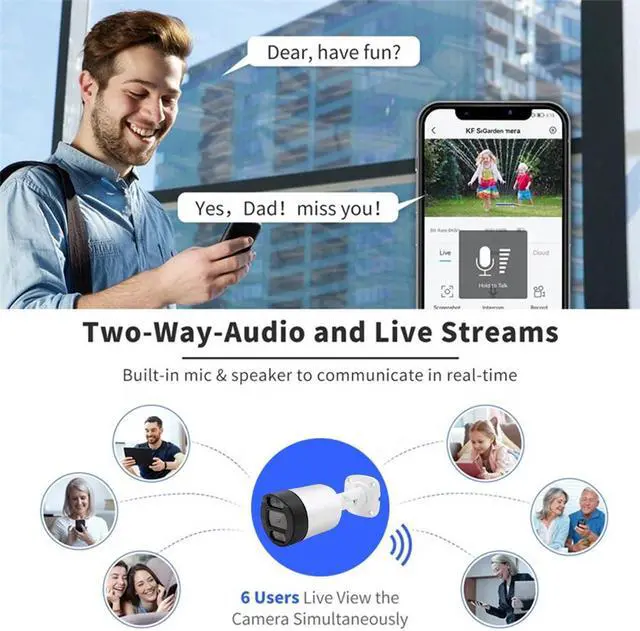 Alt view image 6 of 7 - inLifeCam Tuya Smart APP 5.0MP Metal Outdoor POE AI IP Camera Support ONVIF