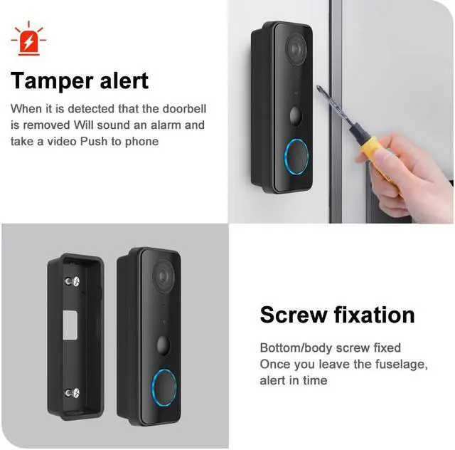 Alt view image 5 of 7 - inLifeCam Tuya Smart app 2.0MP DC5V1A  Smart Doorbell WIFI IP  Camera Intercom