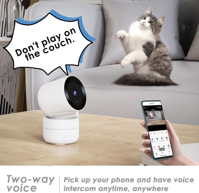 Alt view image 4 of 7 - inLifeCam Tuya Smart APP 4.0MP Indoor WIFI Pan Tilt Wireless IP Camera Privacy mode