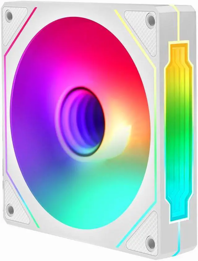 Alt view image 2 of 3 - ausen PC case, CPU cooler and cooling fan of radiator white