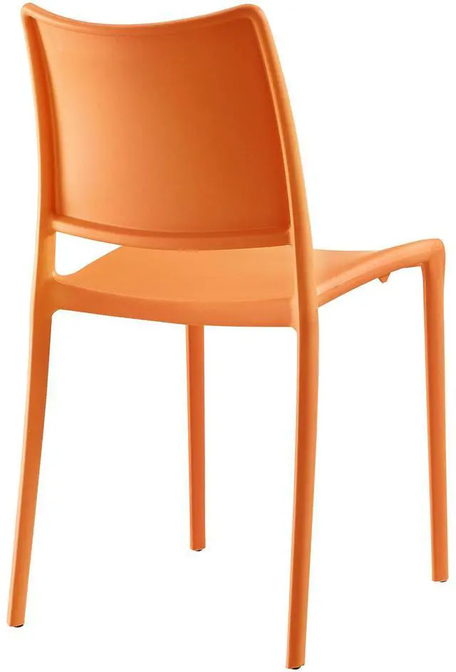 Alt view image 6 of 7 - Modway MO- Hipster Contemporary Modern Molded Plastic Stacking, Dining Chair, Orange